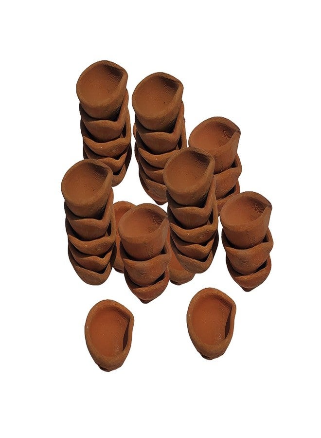 JIOLIVE Natural Clay Traditional Diwali Ke Diye | Earthen Clay Diya | Mitti Ka Diva | Diyas for Pooja (Set of 12) - Image 1